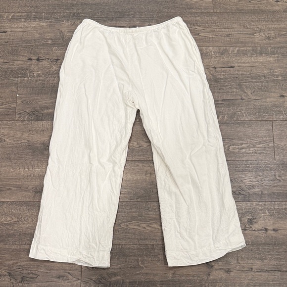 Abercrombie Linen White Drawstring Pants - Picture 5 of 5